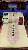 COLOUR KASHMIRI EMBROIDERY UNSTICHED FULL KURTA SALWAR PATHANI Tawakkal Tex”