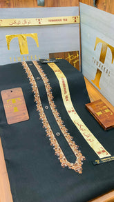 -BLACK KASHMIRI EMBROIDERED (LAWN COTTON)