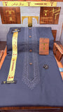-92 OCEAN STEEL KURTA SALAWAR (PREMIUM SULEMANI EMBROIDERY PATHANI)