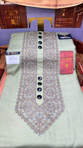 MURAADSHAH OLIVE GROVE 104-07MULTI COLOUR KASHMIRI EMBROIDERY UNSTICHED FULL KURTA SALWAR PATHANI (J. FABRIC IMPORTED) “Pics are clicked in HD cameras. Original color may vary from mobile to mobile depending on your handset. – Tawakkal Tex”