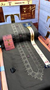 -51 OLIVE SULTAN KURTA SALAWAR (PREMIUM SULEMANI EMBROIDERY PATHANI)