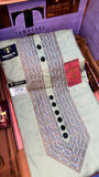 102-07 OLIVE GROVE MULTI COLOUR KASHMIRI EMBROIDERY UNSTICHED FULL KURTA SALWAR PATHANI Tawakkal Tex”