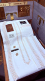 BOSKI KING WHITE -SHAH-E-JAMEEL ADVANCE TARKASHI EMBROIDERY UNSTICHED KURTA SALWAR PATHANI (TAWAKKAL TEX)
