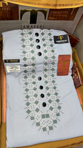 COLOUR KASHMIRI EMBROIDERY UNSTICHED FULL KURTA SALWAR PATHANI Tawakkal Tex”