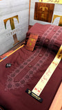 -51 DEEP MAHROON ROYALE KURTA SALAWAR (PREMIUM SULEMANI EMBROIDERY PATHANI)