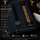 BOSKI KING Carbon Night Ash Green | Premium Imported Boski Unstitched Kurta Salwar Fabric | 4.5 MTR | By TAWAKKAL TEX