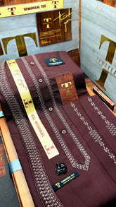 -41 DEEP MAHROON ROYALE KURTA SALAWAR (PREMIUM OSMANI EMBROIDERY PATHANI)