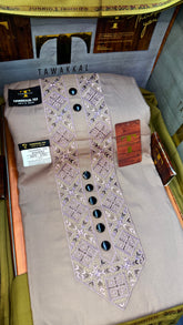 ROSE DUST 110-01 MULTI COLOUR KASHMIRI EMBROIDERY UNSTICHED FULL KURTA SALWAR PATHANI Tawakkal Tex”