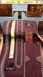 -72 DEEP MAHROON ROYALE KURTA SALAWAR (PREMIUM OSMANI EMBROIDERY PATHANI)