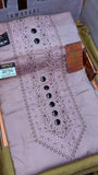 ROSE DUST 105-01MULTI COLOUR KASHMIRI EMBROIDERY UNSTICHED FULL KURTA SALWAR PATHANI - Tawakkal Tex”