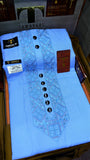 SKYLINE 110-06 MULTI COLOUR KASHMIRI EMBROIDERY UNSTICHED FULL KURTA SALWAR PATHANI Tawakkal Tex”