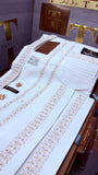 BOSKI KING WHITE -SHAH-E-JAMEEL ADVANCE TARKASHI EMBROIDERY UNSTICHED KURTA SALWAR PATHANI (TAWAKKAL TEX)