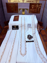 AFTAB-E-ZAR BOSKI WHITE MULTANI ADVANCE TARKASHI HAND EMBROIDERY (TAWAKKAL TEX)