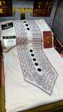ROSE DUST 102-01MULTI COLOUR KASHMIRI EMBROIDERY UNSTICHED FULL KURTA SALWAR PATHANI Tawakkal Tex”