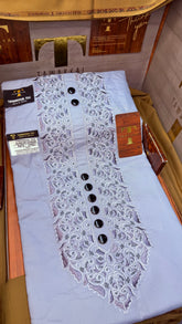 COLOUR KASHMIRI EMBROIDERY UNSTICHED FULL KURTA SALWAR PATHANI Tawakkal Tex”