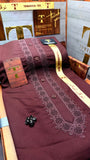 -51 DEEP MAHROON ROYALE KURTA SALAWAR (PREMIUM SULEMANI EMBROIDERY PATHANI)
