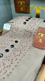 ROSE DUST 104-01 MULTI COLOUR KASHMIRI EMBROIDERY UNSTICHED FULL KURTA SALWAR PATHANI Tawakkal Tex”
