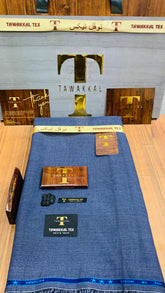 A SLATE BLUE VENTURA VERY SOFT (WASHINGWEAR KURTA SALWAR FABRICS.)