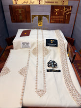 A SHAH-E-JAMEEL BOSKI CREAM MULTANI ADVANCE TARKASHI HAND EMBROIDERY (TAWAKKAL TEX)