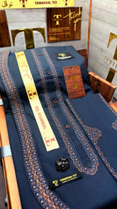 -72 OCEAN STEEL KURTA SALAWAR (PREMIUM SULEMANI EMBROIDERY PATHANI)