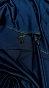 BOSKI KING Imperial Navy Blue Sapphire Premium Boski Unstitched Kurta Salwar Fabric (TAWAKKAL TEX)