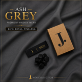 J. Men Premium Wash N Wear Fabric – Ash Grey | 4.5 Meter