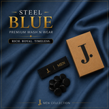 J. Men Premium Wash N Wear Fabric – Steel Blue | 4.5 Meter