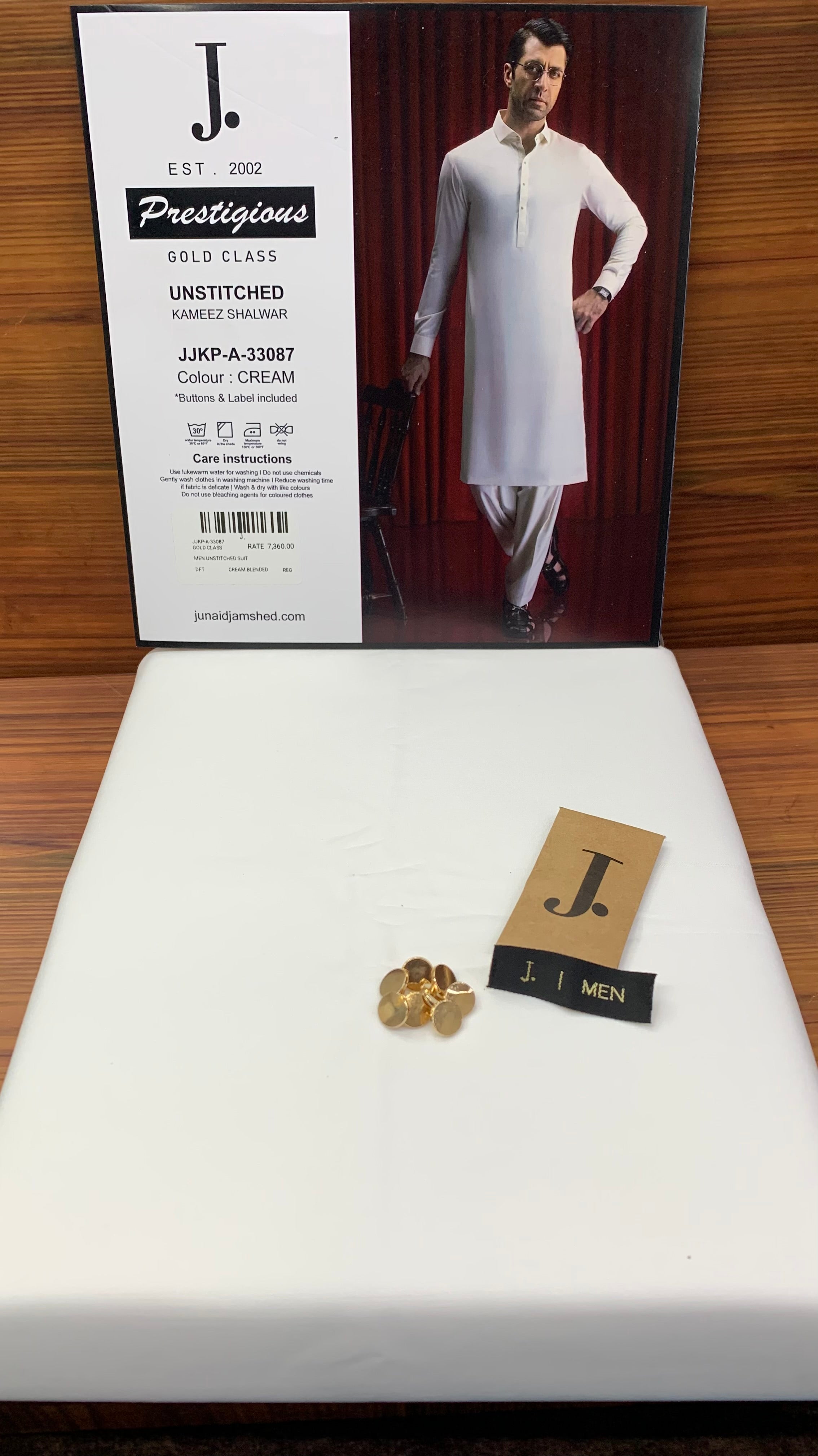 J.  JJKP-A-33087 - CREAM WHITE (JUNAID JAMSHED)