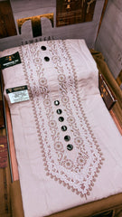 BADALSHAH MAUVE STONE 105-02 MULTI COLOUR KASHMIRI EMBROIDERY UNSTICHED FULL KURTA SALWAR PATHANI (J. FABRIC IMPORTED) “Pics are clicked in HD cameras. Original color may vary from mobile to mobile depending on your handset. – Tawakkal Tex”