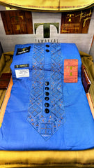 SHAHWAIZ TEAL MIDNIGHT 110-09MULTI COLOUR KASHMIRI EMBROIDERY UNSTICHED FULL KURTA SALWAR PATHANI (J. FABRIC IMPORTED) “Pics are clicked in HD cameras. Original color may vary from mobile to mobile depending on your handset. – Tawakkal Tex”