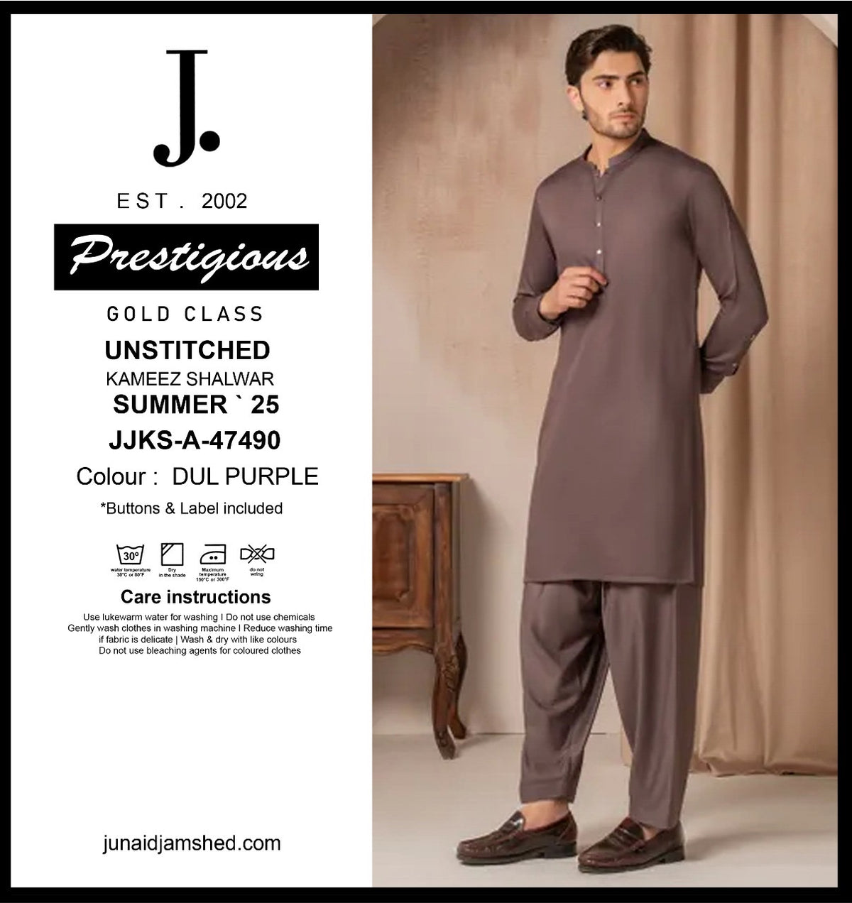 J.  JJKS-A-47490 - DUL PURPLE  (JUNAID JAMSHED)SUMMER • 25