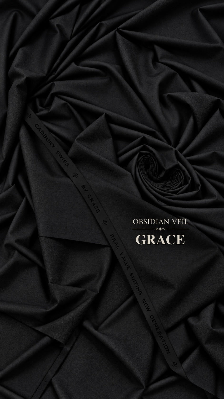 -GRACE CADBURY SWISS — OBSIDIAN VEIL Premium All Seasons Use Kurta Salwar Fabric 4.75MTR | 52 Width (GRACE INTERNATIONAL)