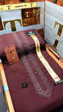 -47 DEEP MAHROON ROYALE KURTA SALAWAR (PREMIUM SULEMANI EMBROIDERY PATHANI)