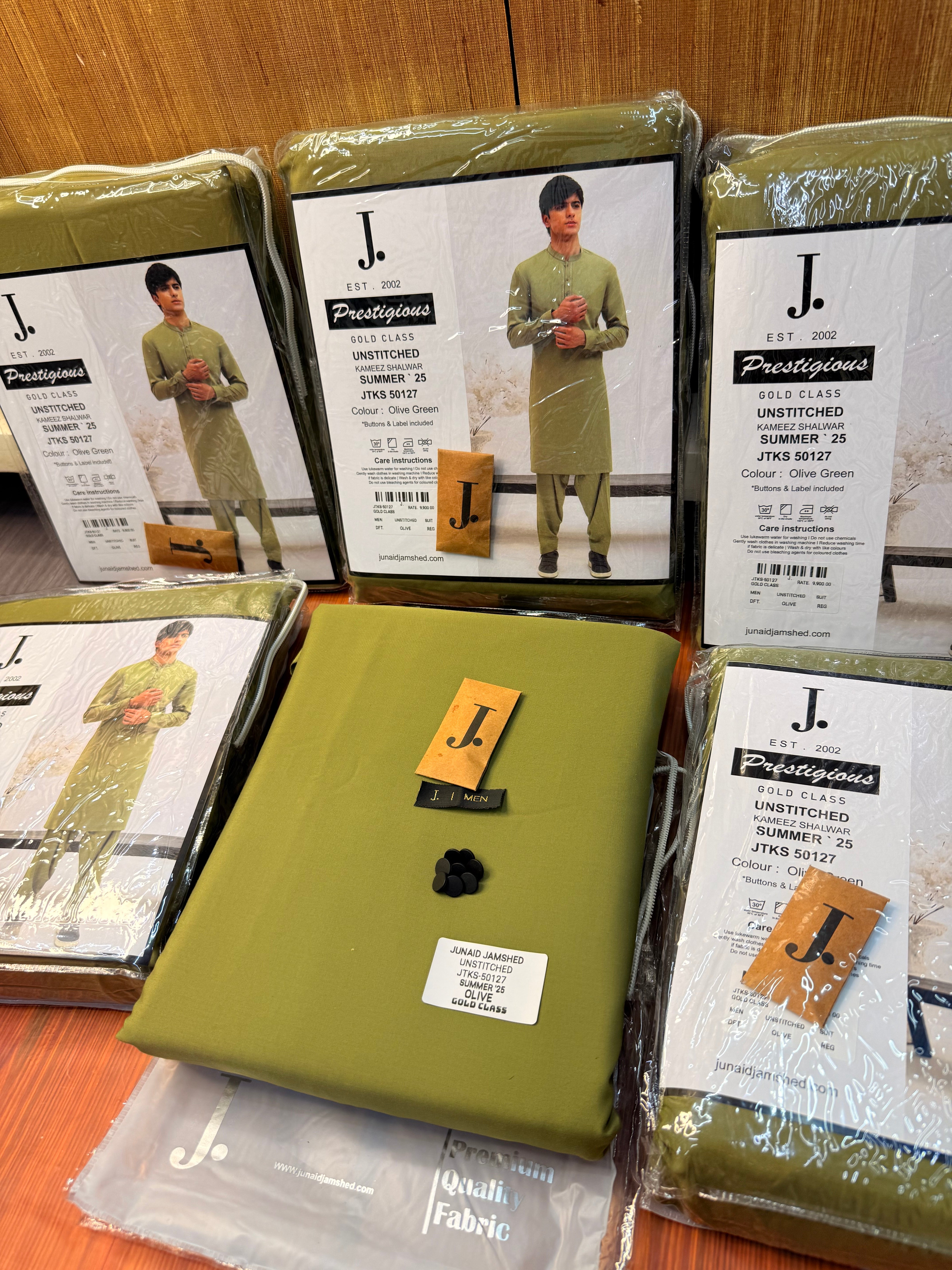 J.  JTKS 50127 - OLIVE GREEN  (JUNAID JAMSHED) SUMMER • 25