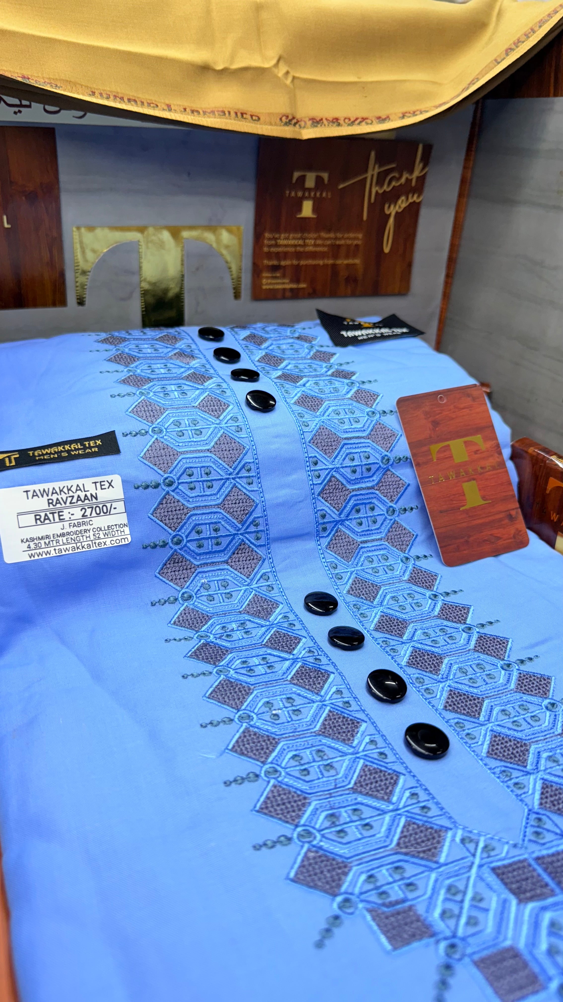 RAVZAAN SKYLINE 106-06MULTI COLOUR KASHMIRI EMBROIDERY UNSTICHED FULL KURTA SALWAR PATHANI (J. FABRIC IMPORTED) “Pics are clicked in HD cameras. Original color may vary from mobile to mobile depending on your handset. – Tawakkal Tex”