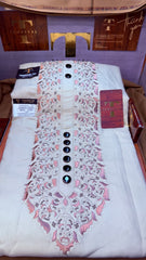 SUNEHRI CHINAR PEAL CREAM 107-03 MULTI COLOUR KASHMIRI EMBROIDERY UNSTICHED FULL KURTA SALWAR PATHANI (J. FABRIC IMPORTED) “Pics are clicked in HD cameras. Original color may vary from mobile to mobile depending on your handset. – Tawakkal Tex”