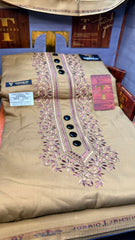 ZARWAAL AMBERWOOD 101-04MULTI COLOUR KASHMIRI EMBROIDERY UNSTICHED FULL KURTA SALWAR PATHANI (J. FABRIC IMPORTED) “Pics are clicked in HD cameras. Original color may vary from mobile to mobile depending on your handset. – Tawakkal Tex”