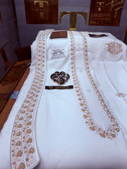 GUL-E-ZAR BOSKI WHITE MULTANI ADVANCE TARKASHI HAND EMBROIDERY (TAWAKKAL TEX)