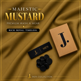 J. Men Premium Wash N Wear Fabric  – MUSTARD –  | 4.5 Meter