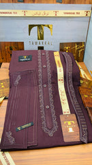 DARK JAMBLI COLOURS EMBROIDERED.          (AZIZI EMBROIDERED COLLECTION)