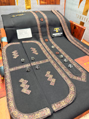 OSM-9515 BLACK SHAHENSHAH  KURTA SALAWAR (PREMIUM OSMANI EMBROIDERY PATHANI)