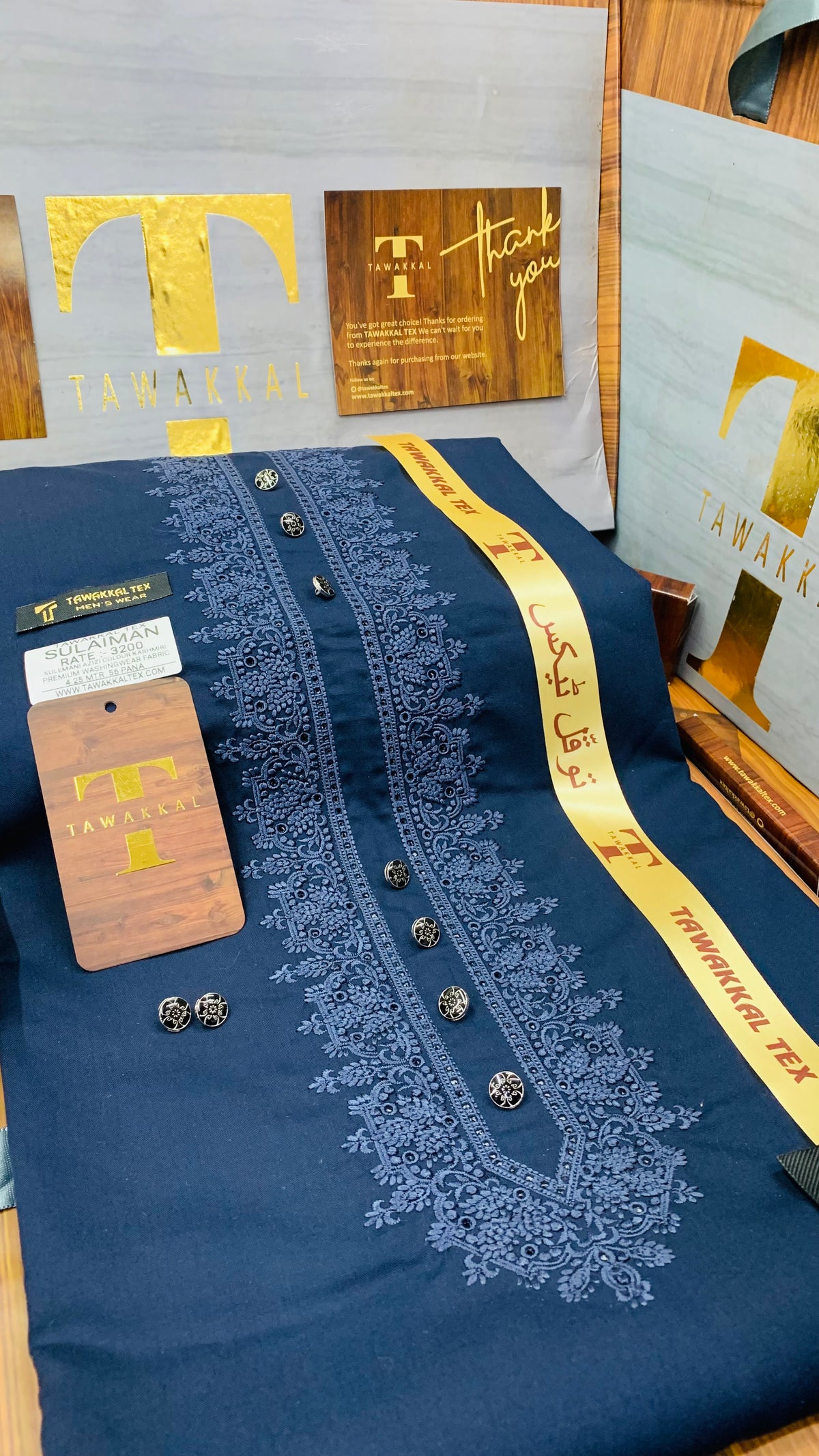 SULAIMAN SULAIMANI NAVY BLUE D06C04 KURTA SALAWAR (SULEMANI AZIZI EMBROIDERED COLLECTION)