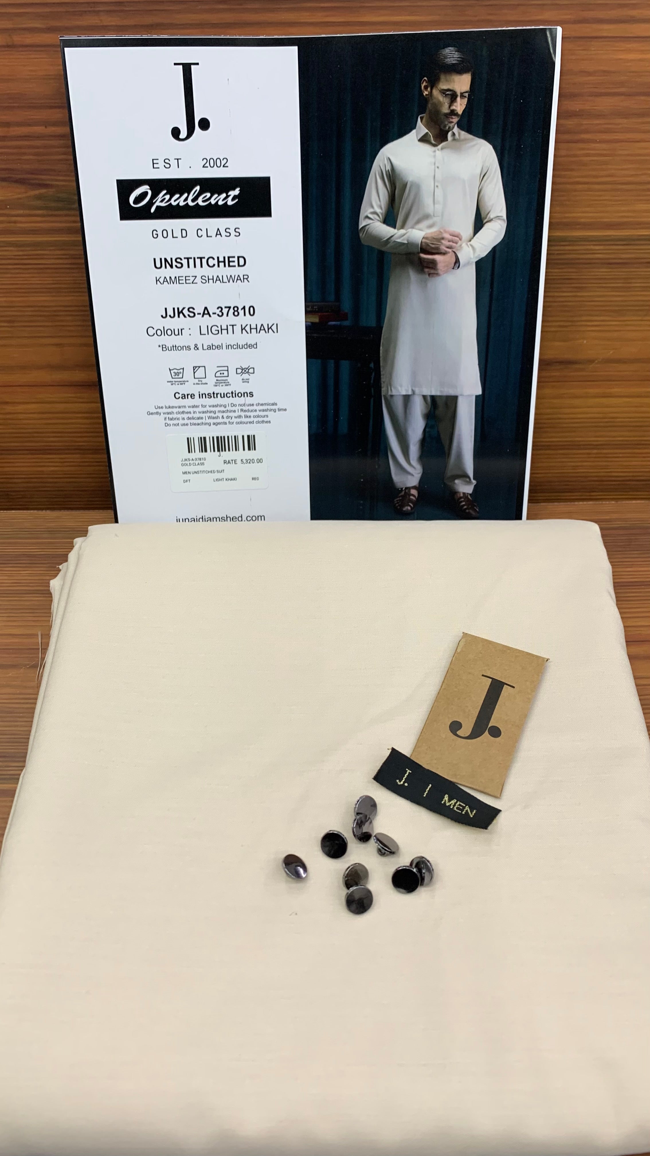 J. JJKS-A-37810 -LIGHT KHAKI- (JUNAID JAMSHED)