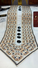 NAZROOH IVORY NOIR 102-10MULTI COLOUR KASHMIRI EMBROIDERY UNSTICHED FULL KURTA SALWAR PATHANI (J. FABRIC IMPORTED) “Pics are clicked in HD cameras. Original color may vary from mobile to mobile depending on your handset. – Tawakkal Tex”