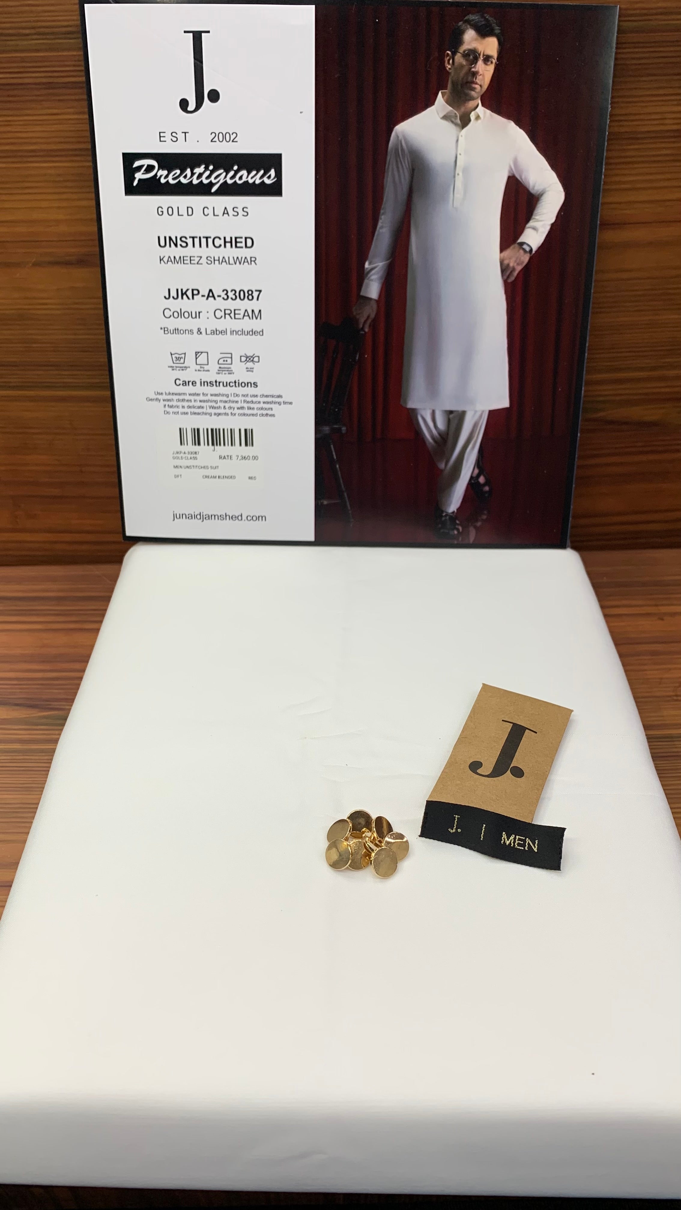 J.  JJKP-A-33087 - CREAM WHITE (JUNAID JAMSHED)