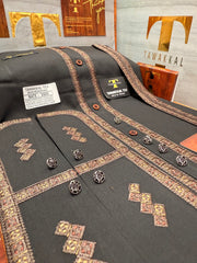 OSM-9515 BLACK SHAHENSHAH  KURTA SALAWAR (PREMIUM OSMANI EMBROIDERY PATHANI)