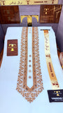 -A SULTAN GOLD KASHMIRI IMPORTED KURTA SALWAR PATHANI.(WITH AQ365 PERFUME FREE)
