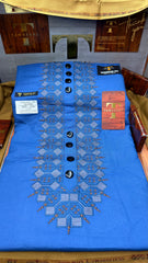 RAVZAAN TEAL MIDNIGHT 106-07 MULTI COLOUR KASHMIRI EMBROIDERY UNSTICHED FULL KURTA SALWAR PATHANI (J. FABRIC IMPORTED) “Pics are clicked in HD cameras. Original color may vary from mobile to mobile depending on your handset. – Tawakkal Tex”