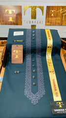 JAHANGIR BOTTLE GREEN D03C02 KURTA SALAWAR (SULEMANI AZIZI EMBROIDERED COLLECTION)