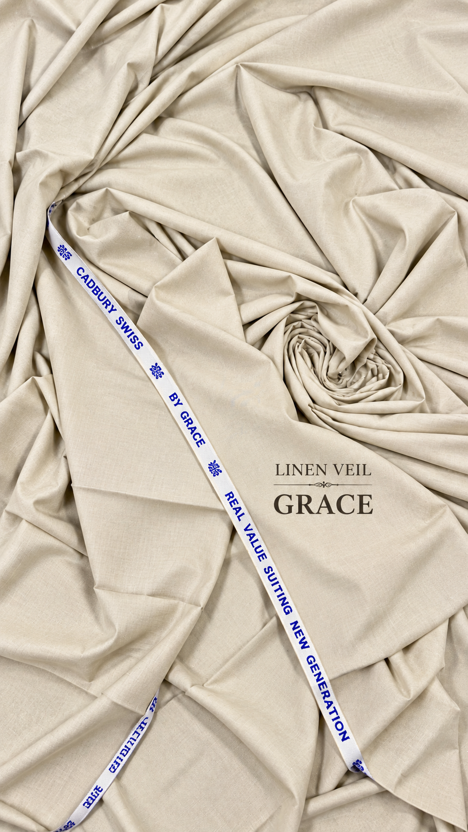 -GRACE CADBURY SWISS — LINEN VEIL Premium All Seasons Use Kurta Salwar Fabric 4.75MTR | 52 Width (GRACE INTERNATIONAL)